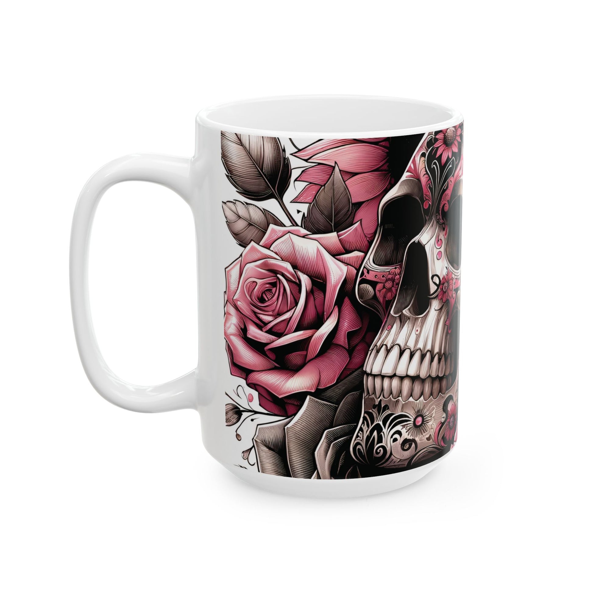 Skull Roses Mug - J K Kreation