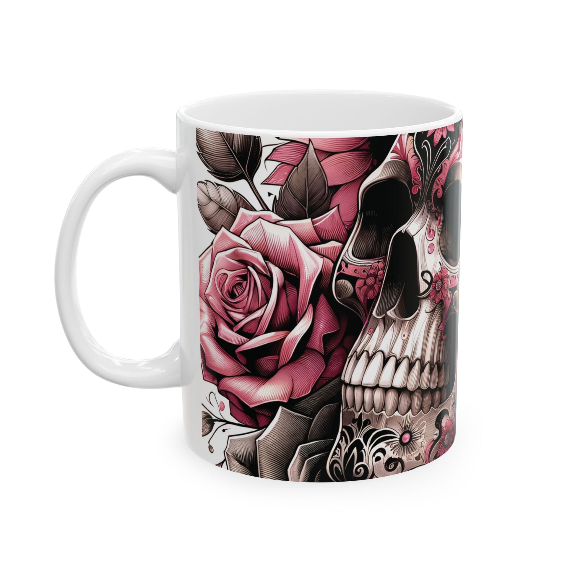 Skull Roses Mug - J K Kreation