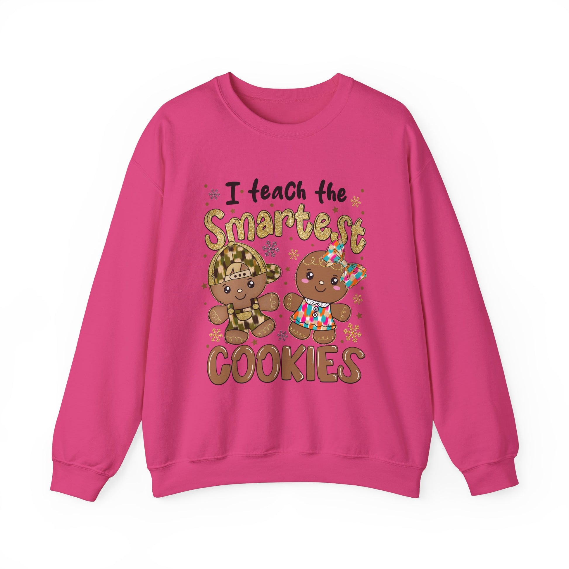 I teach the smartest cookies gingerbread Christmas holiday Crewneck Sweatshirt - J K Kreation