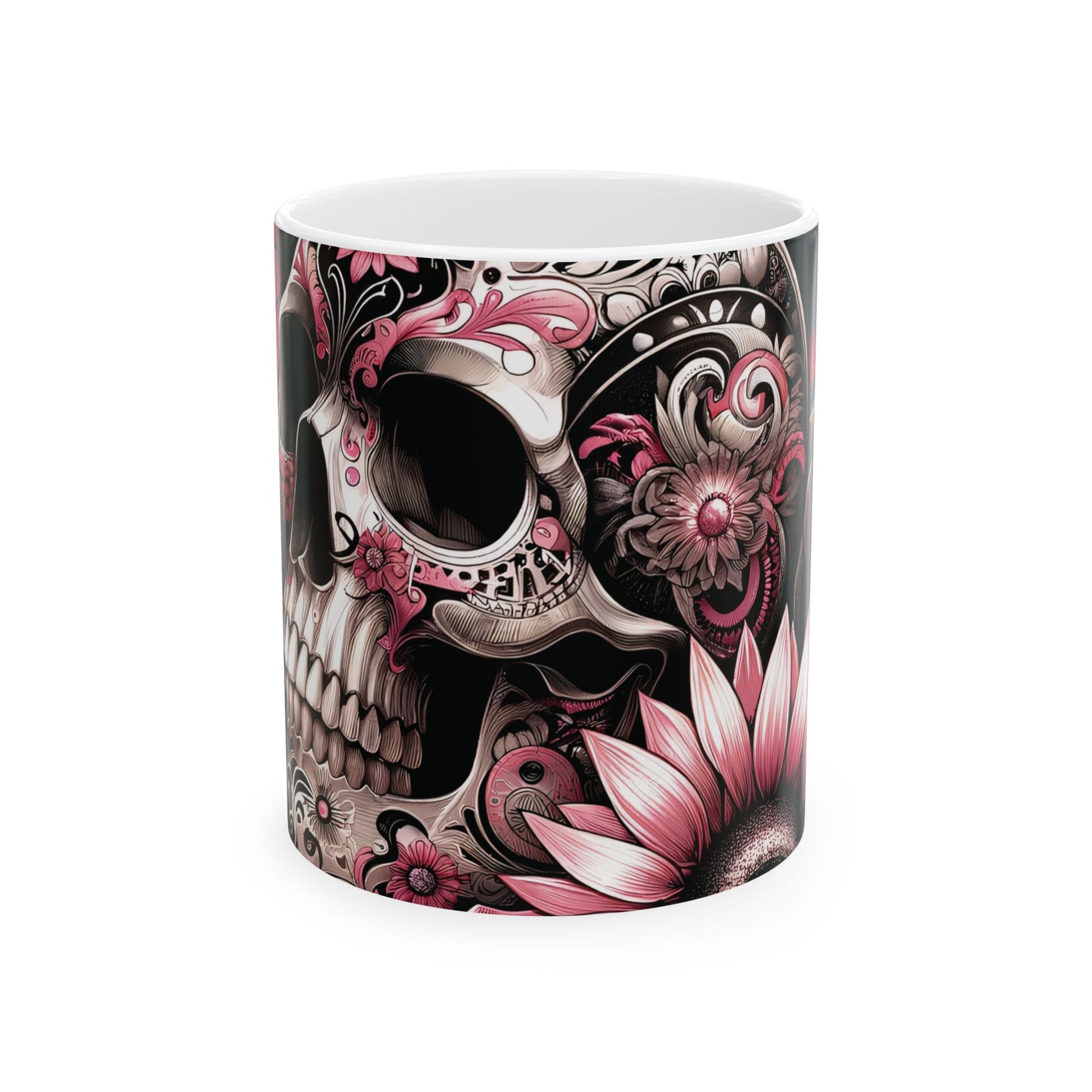 Skull Roses Mug - J K Kreation