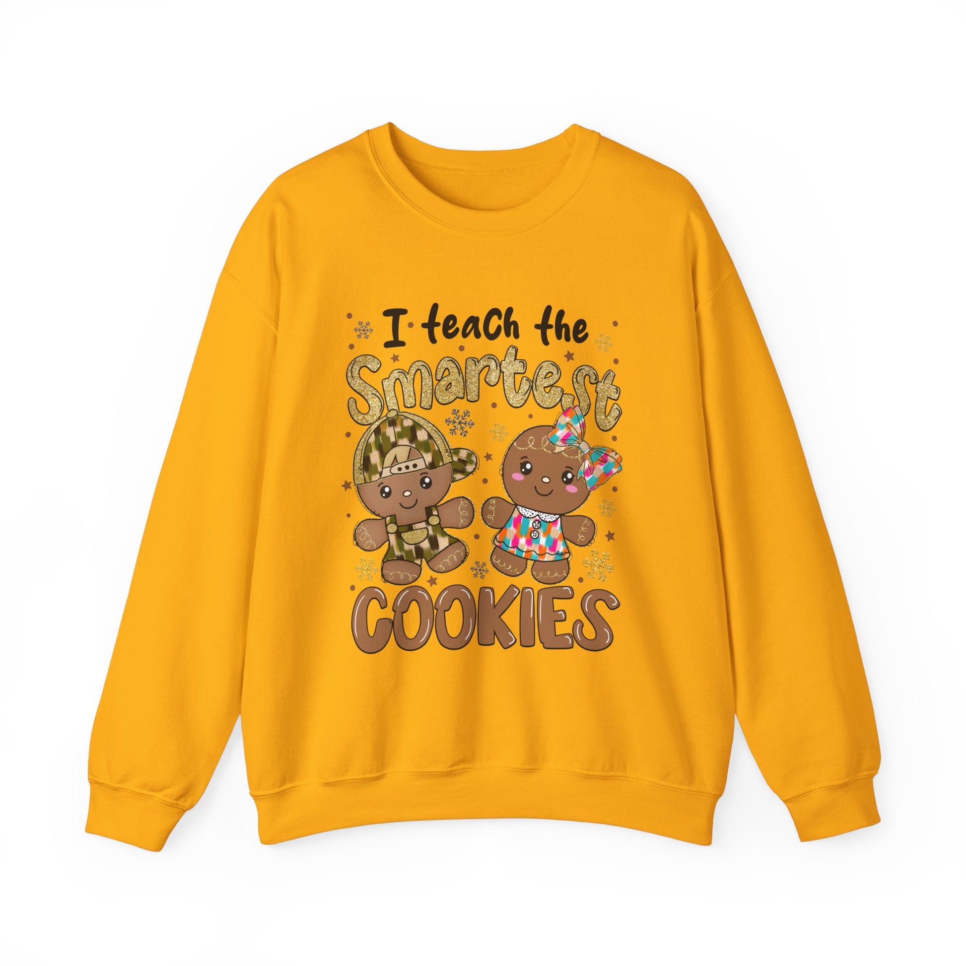 I teach the smartest cookies gingerbread Christmas holiday Crewneck Sweatshirt - J K Kreation