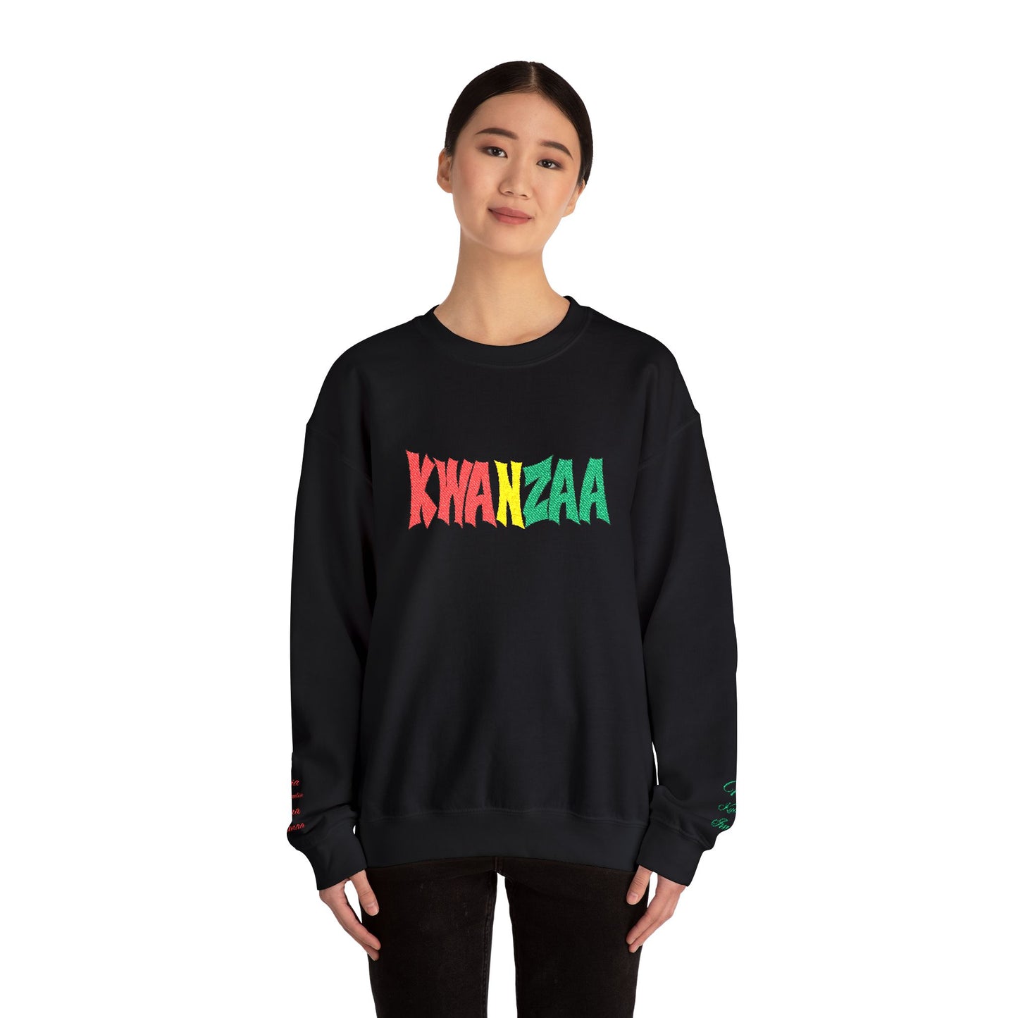 Kwanzaa Embroidered Sweatshirt - 7 Principles Edition