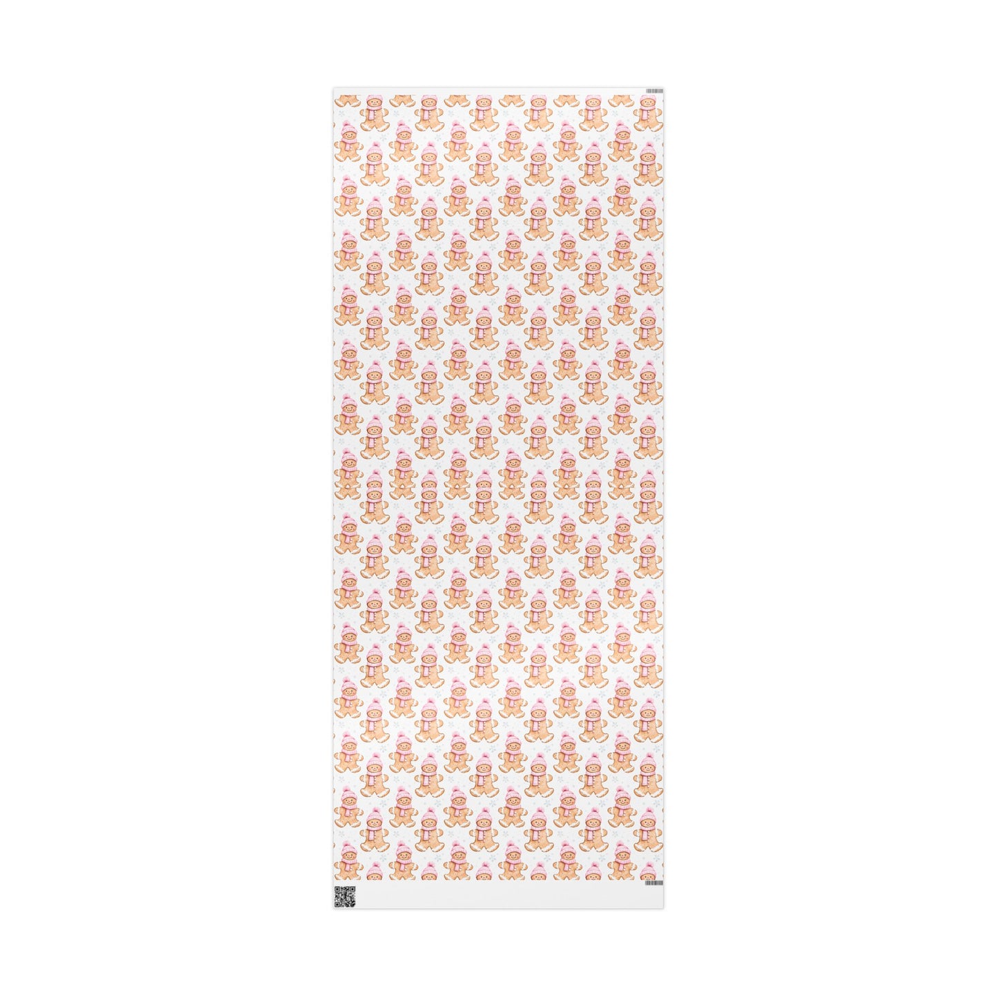 Pink Winter Gingerbread Christmas Wrapping Paper - J K Kreation