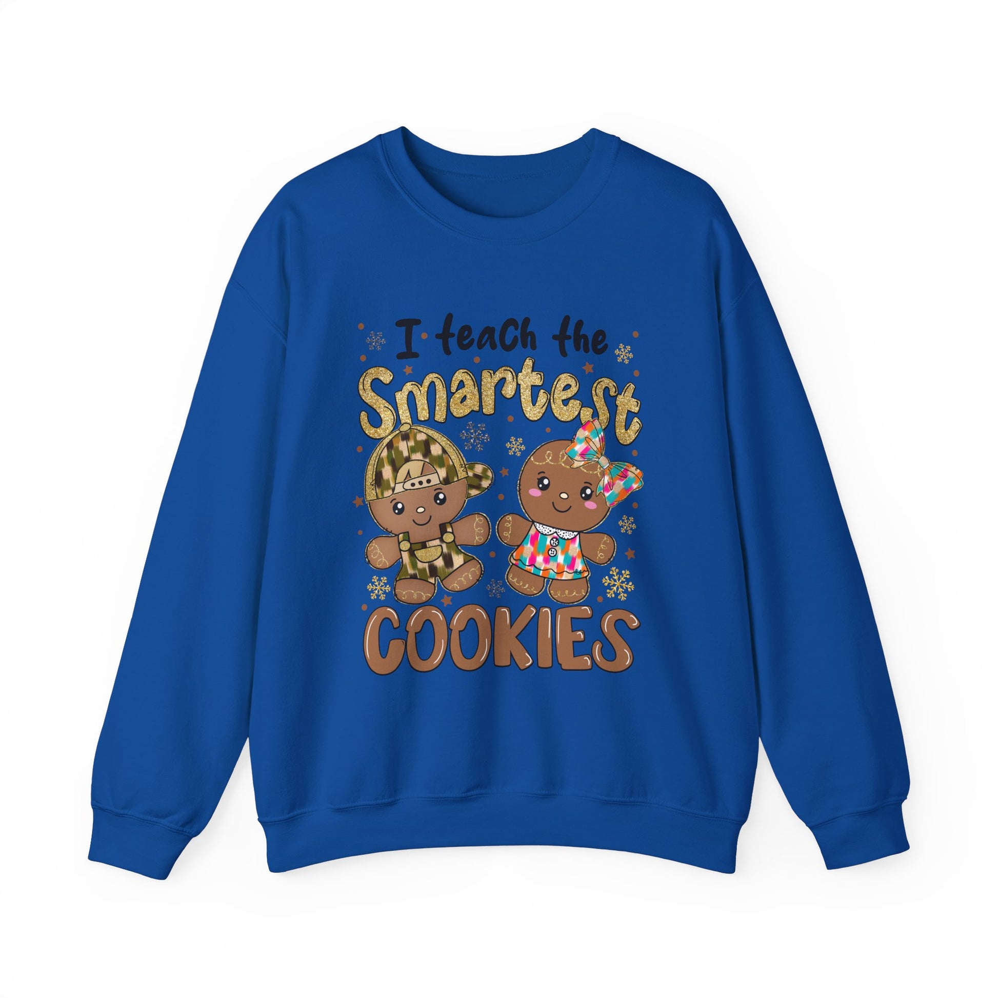 I teach the smartest cookies gingerbread Christmas holiday Crewneck Sweatshirt - J K Kreation