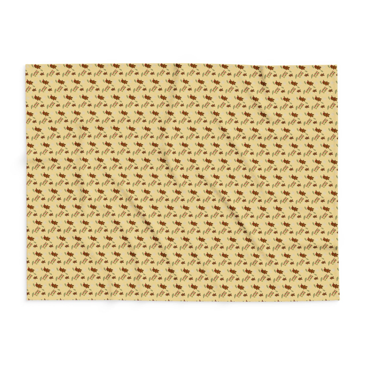 Gingerbread Christmas Holiday Gift Fleece Blanket - J K Kreation