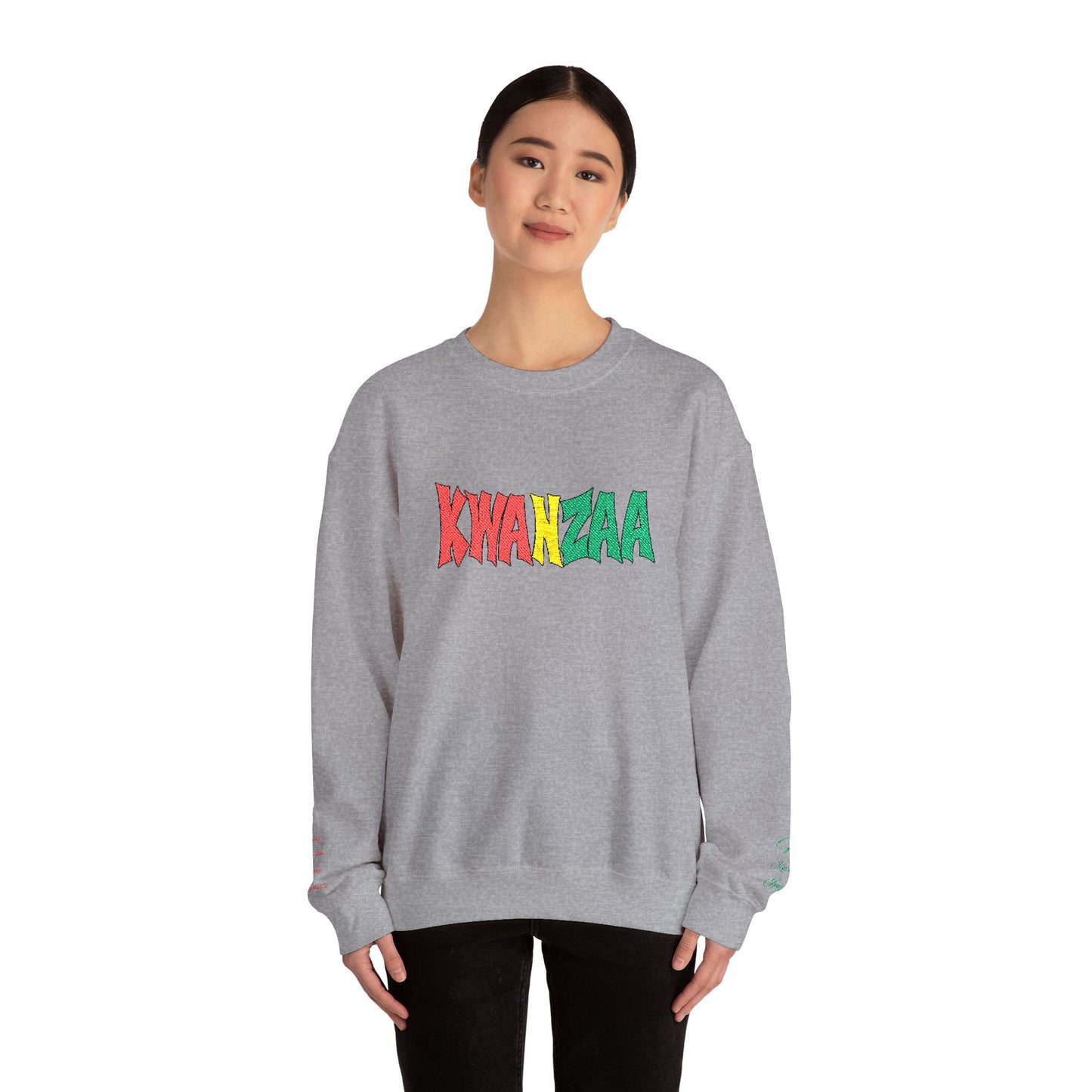 Kwanzaa Embroidered Sweatshirt - 7 Principles Edition