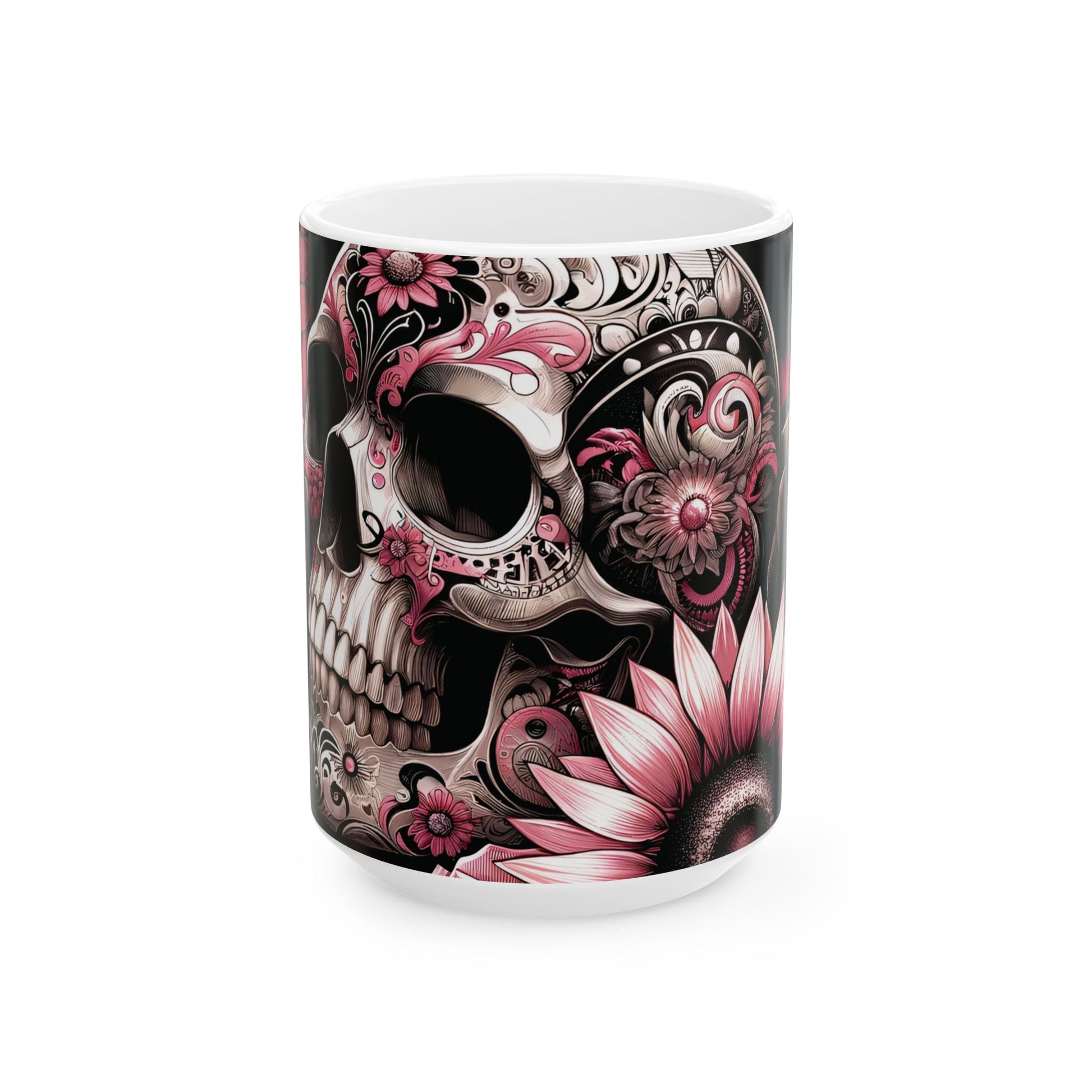 Skull Roses Mug - J K Kreation