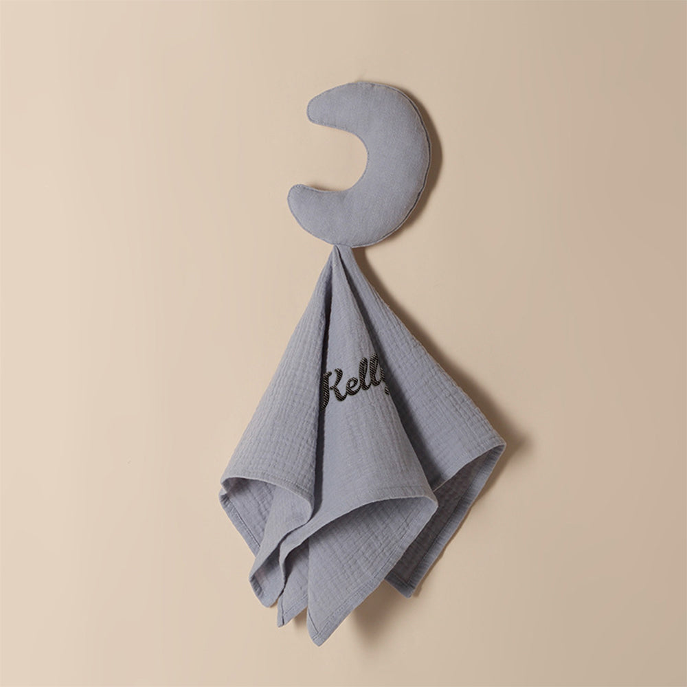 Personalized Soothe Towel Bibs Star Soft Sleeping Towel with Embroidered Name Gift for Baby - J K Kreation